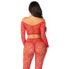 Leg Avenue - Crop Top + Bas Rouge Taille Unique